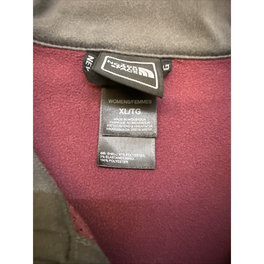 The North Face Women's Burgundy Apex Bionic Softshell Jacket Floral Size XL - Picture 2 of 8